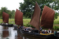Torfkahngottesdienst beim Sommerfest an der Hamme in Neu Helgoland