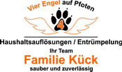Vier Engel auf Pfoten, Haushaltsaufl�sungen & Entr�mpelung K�ck (sauber und zuverl�ssig), Familie K�ck, Viehreihe 32, 28865 Lilienthal, Tel.: 04298/907263, Mobil: 0172/1732506, Mail: vier-engel-auf-pfoten@hotmail.de, Homepage: www.vier-engel-auf-pfoten.de