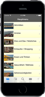 Screenshot der Helgoland-Insel-App für iPhone, iPad + Android (www.helgoland-app.de) - GPS-gesteuert Helgoland neu entdecken ...