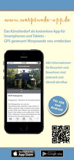 Flyer zur Worpswede24-App für iPhone, iPad und Android (www.worpswede-app.de) - GPS-gesteuert Worpswede neu entdecken ...