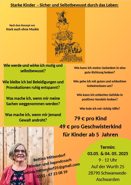 Bild zu Schwanewede - Tierische Lebenschule Mutgeflüster - Starke Kinder - Sicher und Selbstbewusst durch das Leben