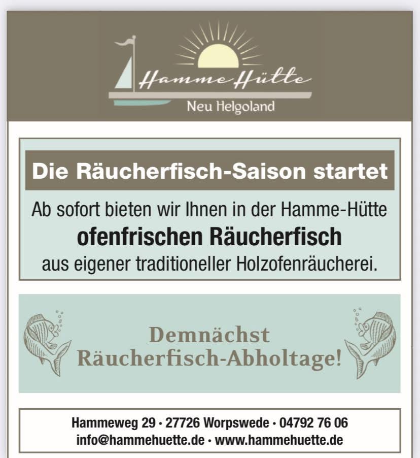 Bild zu Worpswede - Räucherfisch-Saison in der Hamme Hütte Neu Helgoland