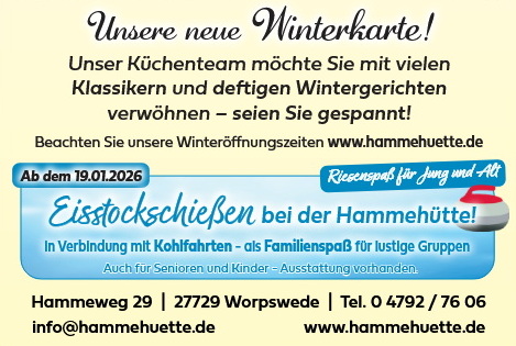 Bild zu Worpswede - Eisstockschießen in Verbindung mit Kohlfahrten in der Hamme Hütte Neu Helgoland